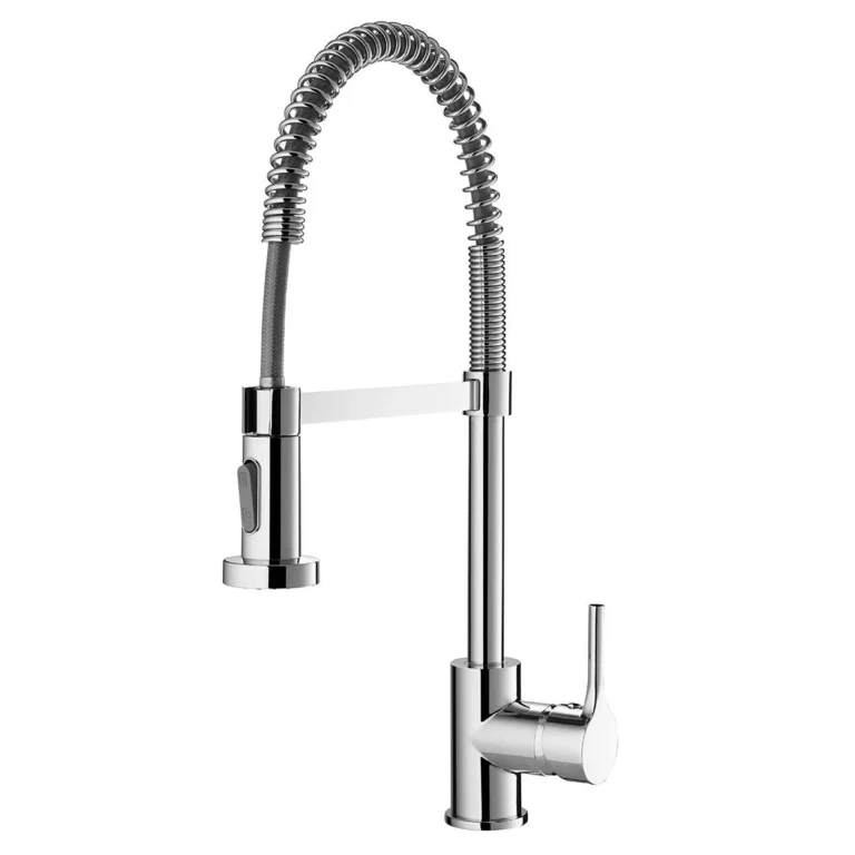 Deva Spring SPR104 Chrome Pull Out Kitchen Sink Rinser Mixer Tap 768x768